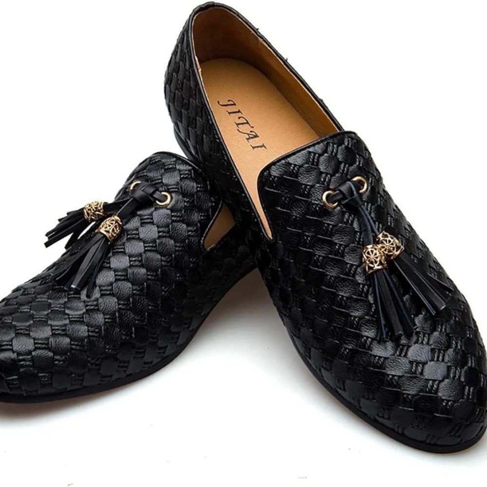 (57-4397) Men's Vintage Velvet Embroidery Noble Loafer Sz 10